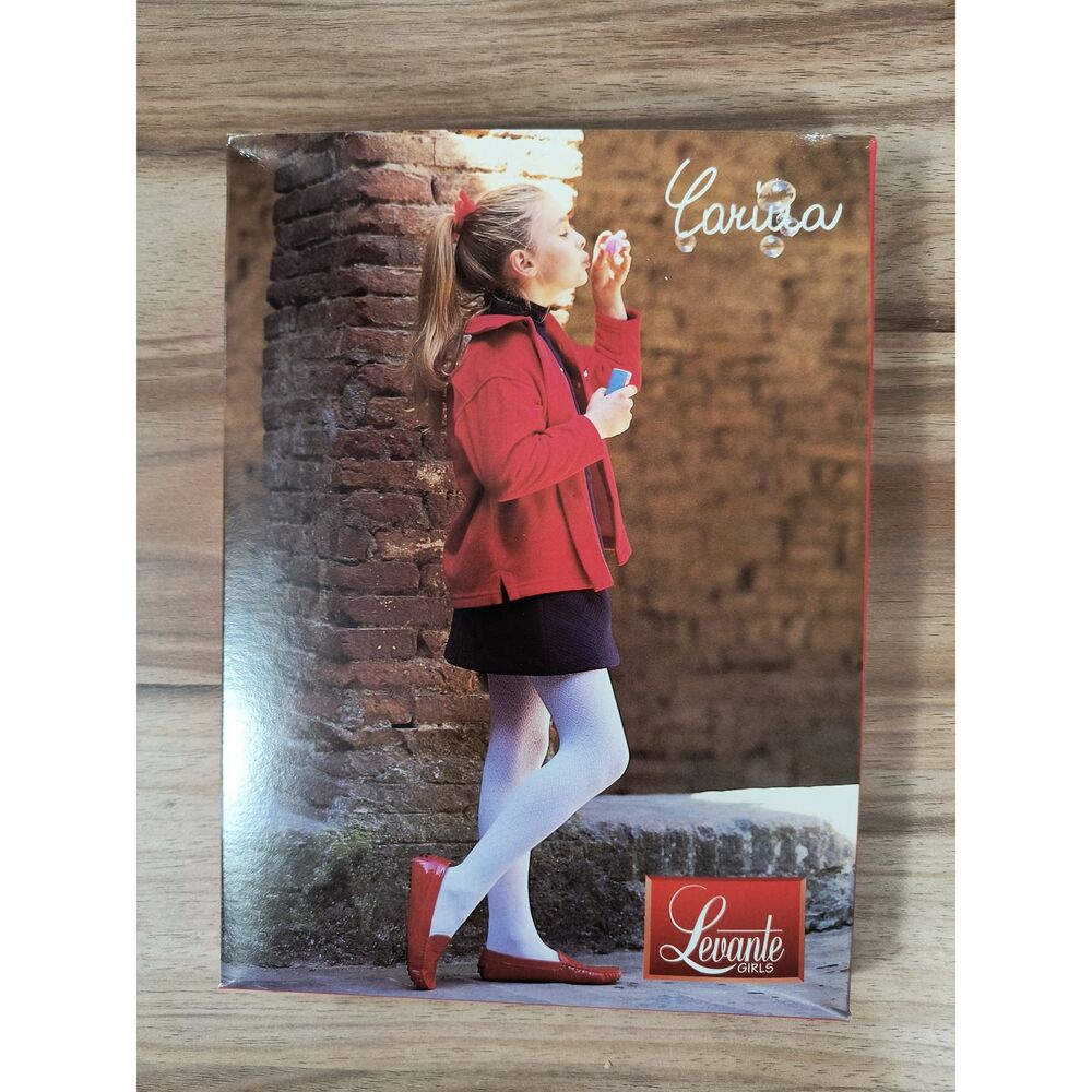 Levante Carina Girls Winter Weight Tights Black Size 8 Ages 7-9 Made in Italy